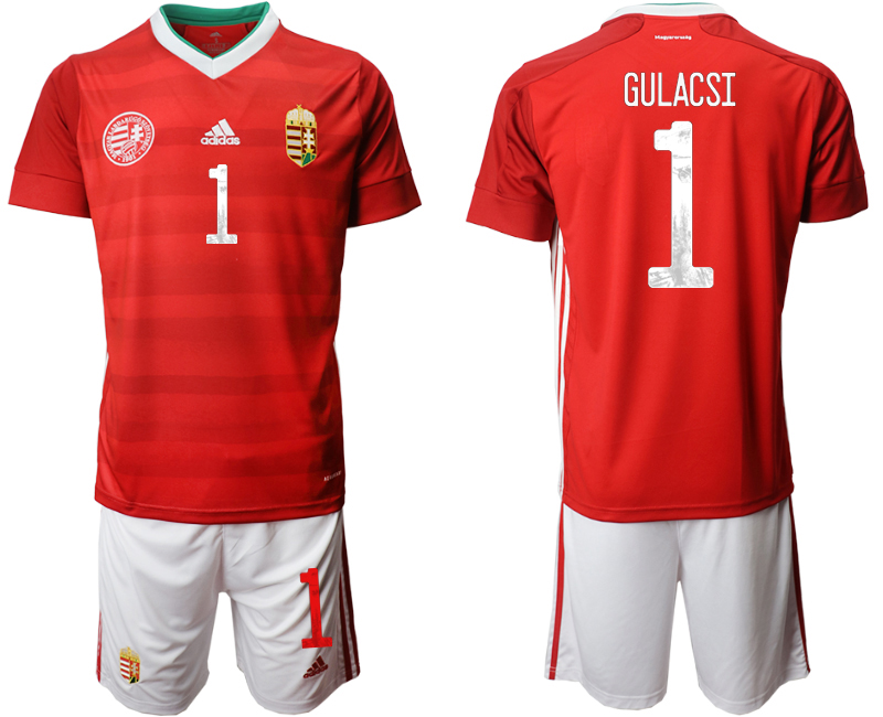 Men 2021 European Cup Hungary red home #1 Soccer Jersey->other country jersey->Soccer Country Jersey